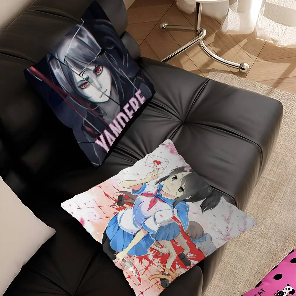 Video Game Y-Yandere Simulator Pillow Cover for Bedroom Room and Living Room Sofa Decorative Cushion Cover