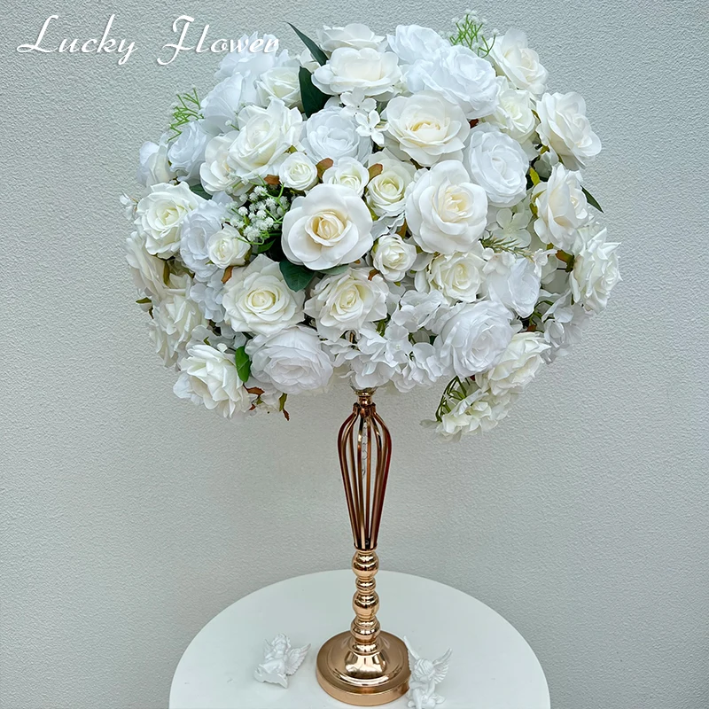 

60cm Table Centerpiece Flower Ball Artificial Flowers For Wedding Decoration Road Lead Flower Balll Table Decor Party Event Deco