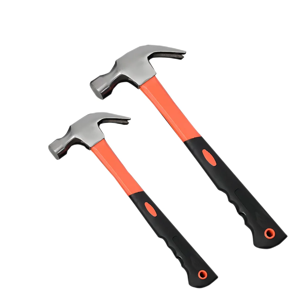 Rubber Handle Non-slip Fiber Handle Claw Hammer with Plastic Handle Claw Hammer Hardware Tools