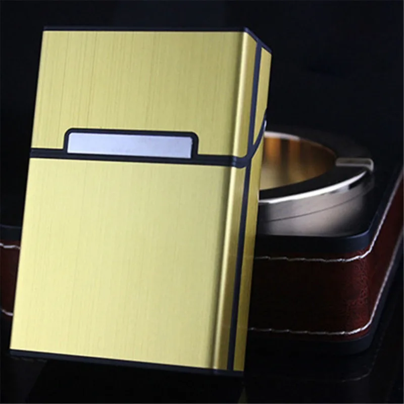 Smoking Cigarettes Aluminum Cigarette Case Cigar Tobacco Holder Pocket Box Storage Container Gift Box to Holds 20 Sticks