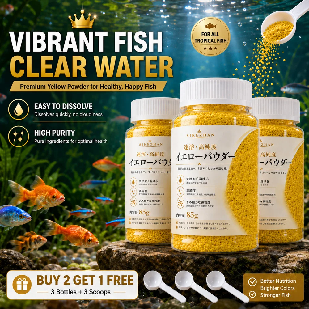 Aquarium Fish Vitamin - SIKEZHAN 230g Yellow Powder Granules Quick