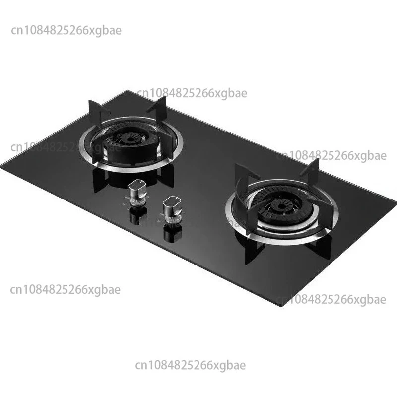 

Portable Dual Burner Gas Stove Electronic Ignition Cooker with Tempered Glass Panel for Outdoor Camping Picnic