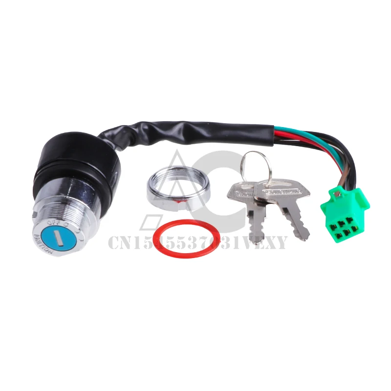 Motorcycle Lock Ignition Switch with Keys 6-wire On/Off for Suzuki GN 125