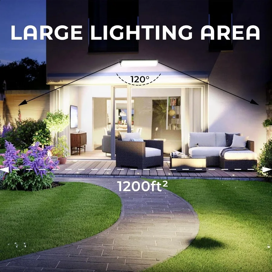 100W LED 작업등 11000LM 6000K 플러그인 차고 조명 (6피트 전원 코드 포함) IP66 방수 작업등 (차고 및 실외 작업용)