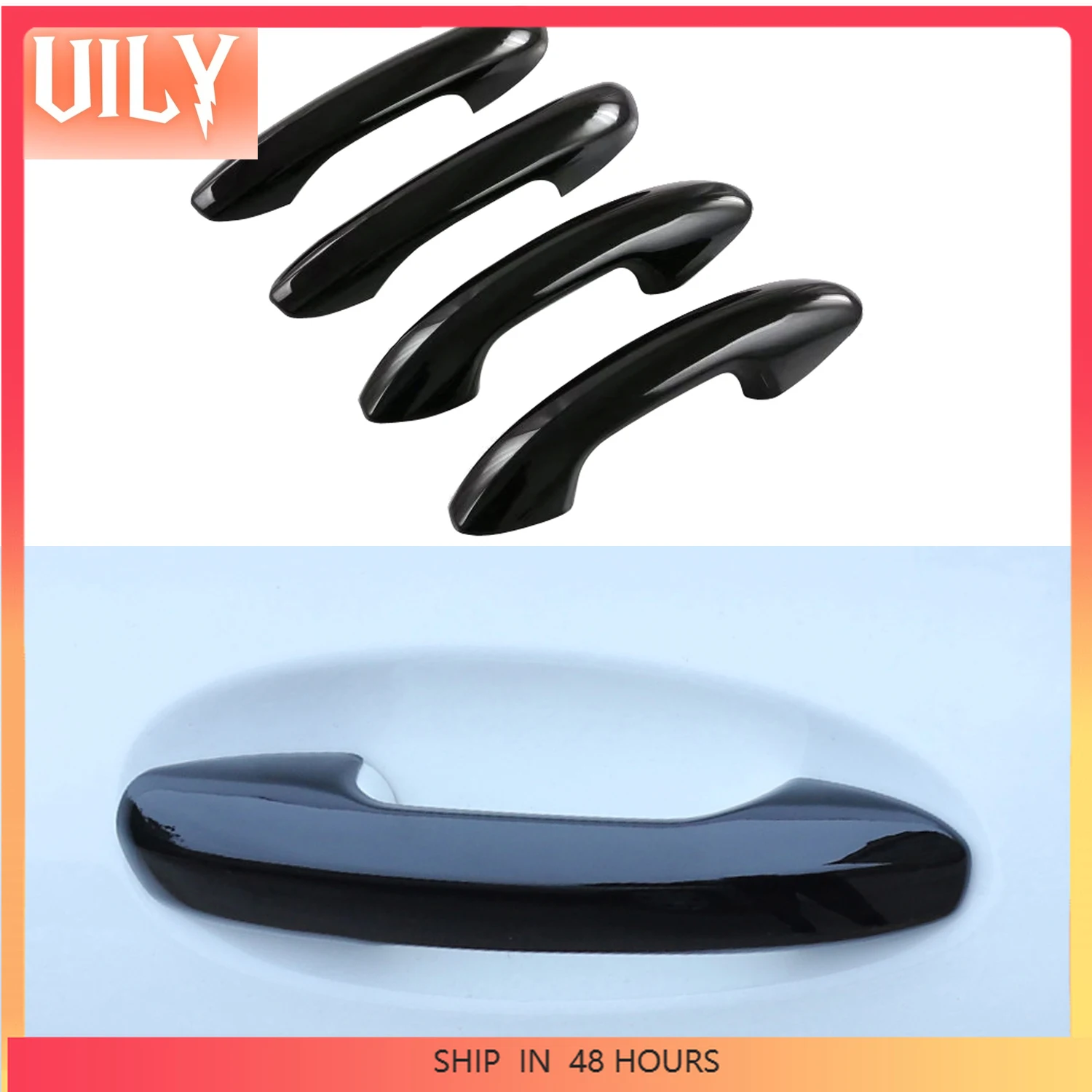 Подходит для Mercedes-Benz C Class W206 2022 2023 2024 глянцевый черный внешние дверные ручки накладка 4 шт.