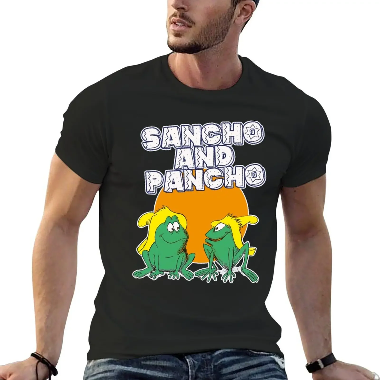 Sancho and Pancho, animated series T-Shirt oversized tops mens cotton t shirts