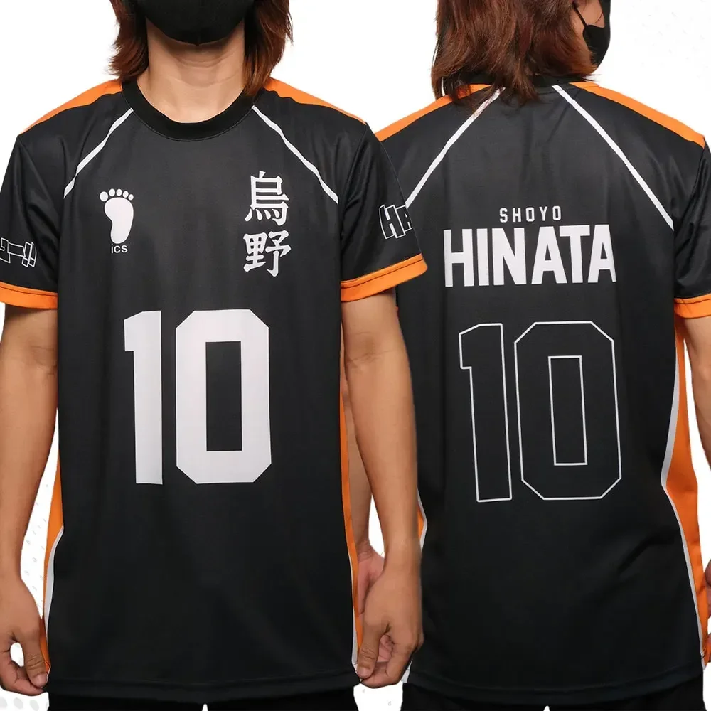 Haikyuu Fukurodani Hinata Cartoon Anime Cosplay Men Jersey Summer Short Sleeve Children Tee Top 2024 New Fashion Women T-shirt