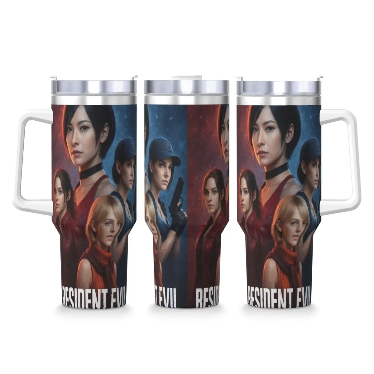 

Stainless Steel Tumbler Residents Evils Female Characters Mugs Cup With Straws Travelist Cold Drink Water Bottle 40oz Coffee Mug