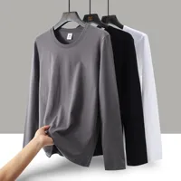 Multicolor Thin Long Sleeve T-Shirt Base Layer Autumn Clothes Cultural Korean Style Versatile Essential Men's Top