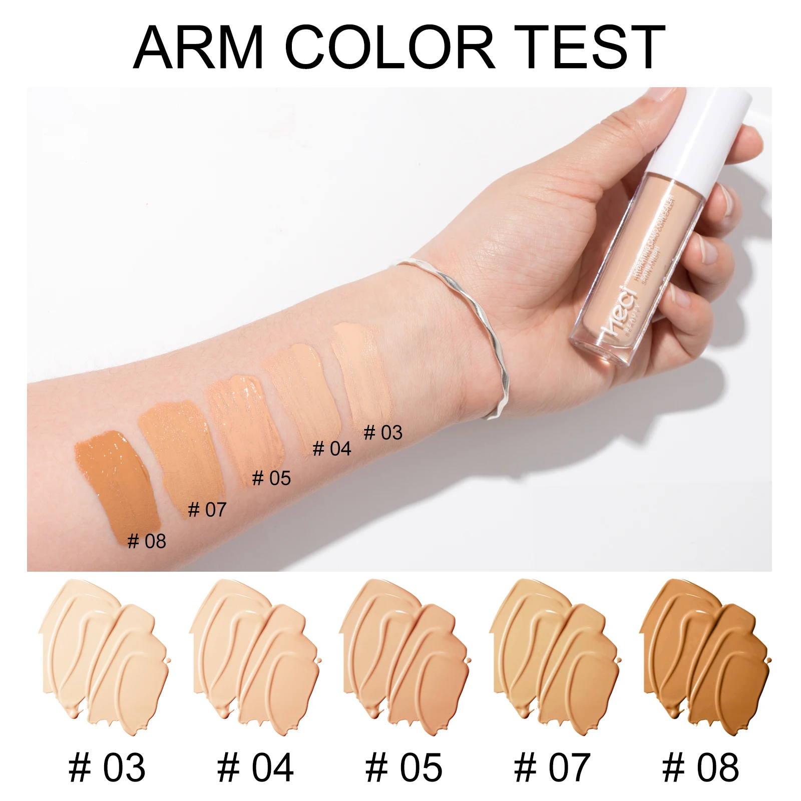 Correttore liquido-Pori leggeri per imperfezioni di cerchi scuri - correttore cremoso minimizzante, finitura naturale per il trucco della pelle sensibile