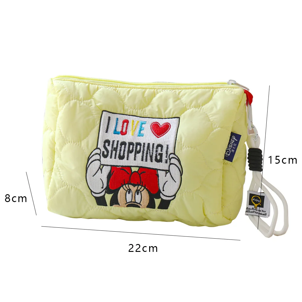 Borsa per il trucco di Topolino Organizzatore da toilette portatile di grande capacità per le donne Custodia per cosmetici Minnie Custodia da viaggio Borsa per il lavaggio