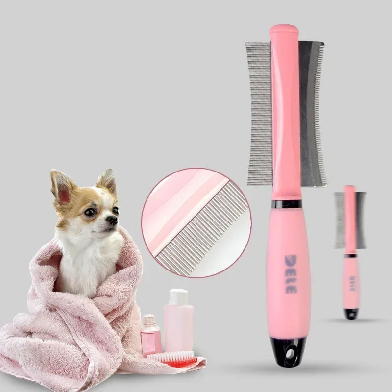 

Pet Hair Comb for Cat Dog Hair Remover Double-sided Easy Deshedding Brush for Cat Grooming Tool for Long Small Hair Dog