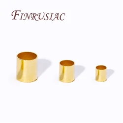 100pcs 2mm 2.5mm 3mm Gold Plated Tube Crimp End Beads,Stopper Spacer Beads For Bracelets Accessories,DIY Jewelry Making Supplies