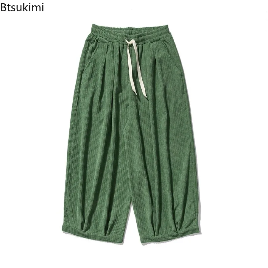 2025 New Men Corduroy Casual Pants Streetwear Harem Pants Fashion Men Woman Long Trousers Loose Male Oversized Sweatpants M-5XL