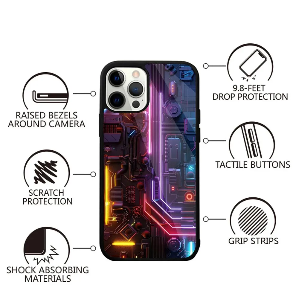 Funda de teléfono con placa de circuito magnética fuerte para IPhone 16,15,14,13,Pro,Max,Plus,11,12,Mini para carga inalámbrica Magsafe