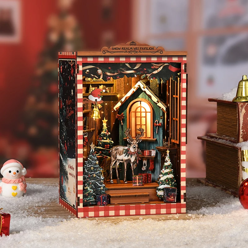 

DIY деревянные миниатюрные кукольные домики сборка строительные наборы 3D головоломка здание с мебелью креативный кукольный домик для рождественских подарков