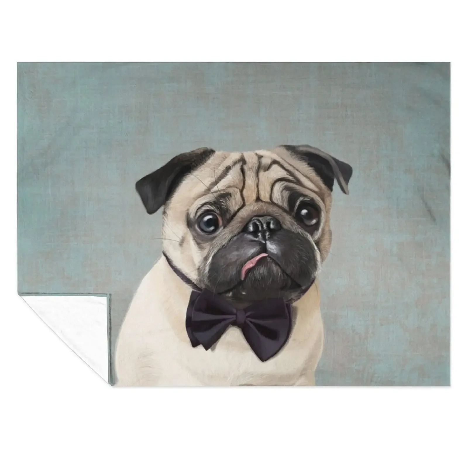 

Mr Pug Throw Blanket Beach Quilt Stuffeds Sofa Blankets