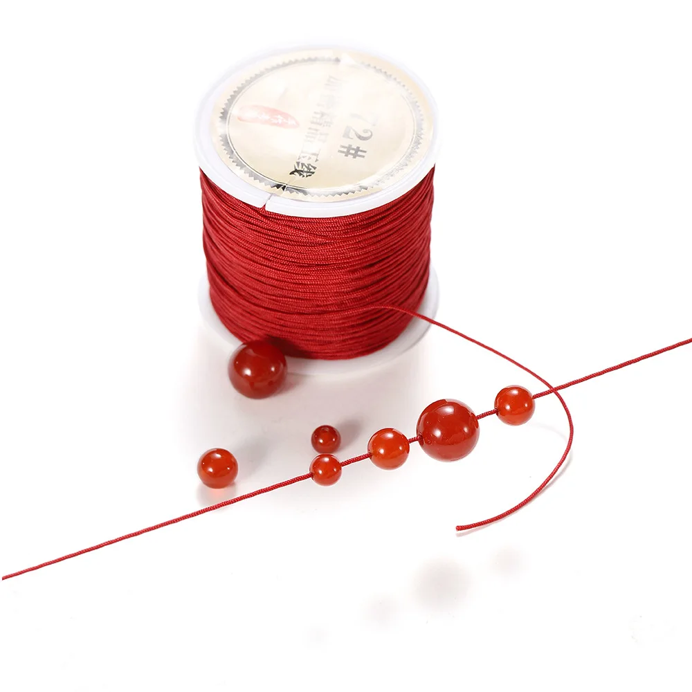 1Pcs/10m Hot Selling Multi-color Coarse Polyester Hand Woven Thread DIY Pendant Red Rope China Knot Accessory Thread Wholesale