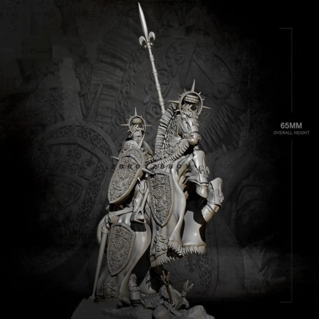 

Knights Templar 65mm Full Resin Figure Model Kit Assemble Miniatures Unassembled Unpainted Collecting Hobby Toys Gifts