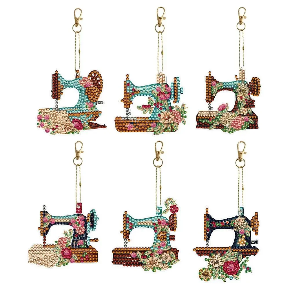 

DIY Diamond Painting Keychain Crystal Rhinestone DIY Handicraft Irregular-shaped Accessories Set Decoration