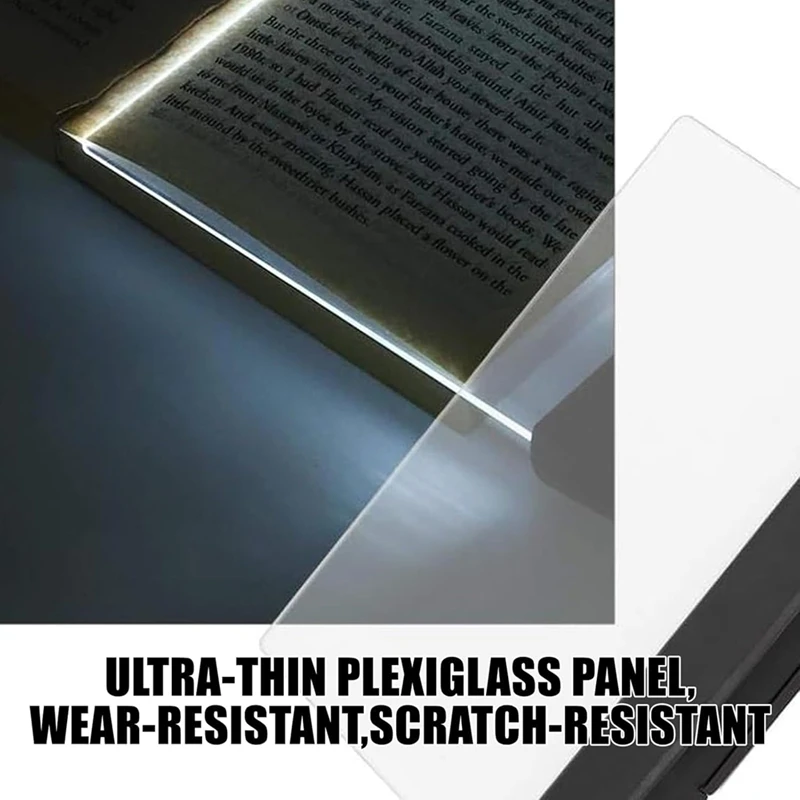 

Multifunctional LED Flat-Panel Night Vision Reading Lamp, Clear Book Page Light At Night, Flat Book Light, Booklights