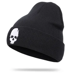 Black Skeleton Beanie Beanies Winter Hat for Men's Winter Warm Hat Cool Skulls Black Hip Hop Warm Knitted Hat for Men Beanies