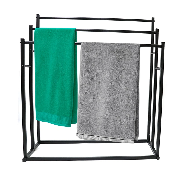 

Punch-free Metal Removable Towel Rack Storage for Bathroom,swimming Pool Laundry Indoor and Outdoor