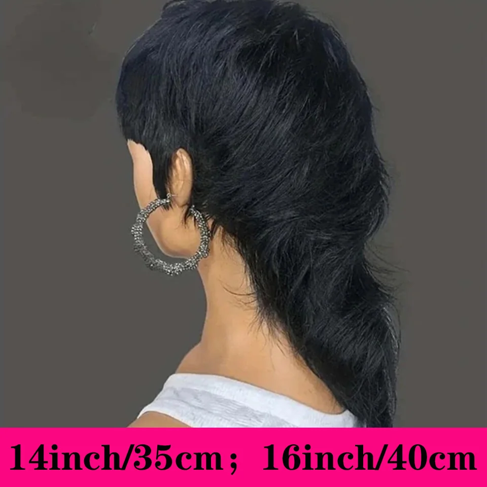 150 Density Straight Short Pixie Cut Remy Human Brazilian Hair Wigs Wear And  Full Machine Made Wig With Bangs