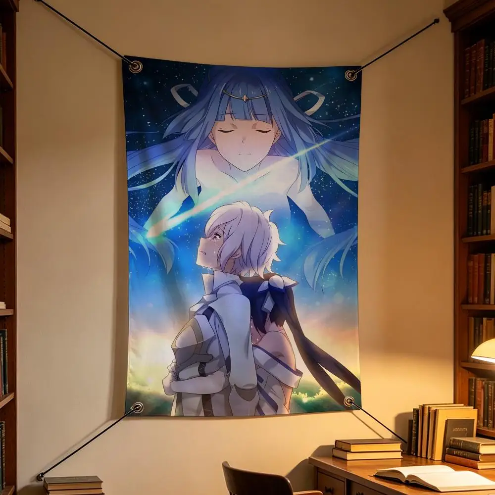 Anime DanMachi Dungeon Fantasy Flags Personalized Flag Room Dorm Camping Picnic Garage Bar Indoor Outdoor Wall Decor