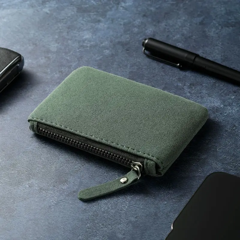 Fashion Mini PU Wallets Coin Purses Card Holder Money Bag Women Men Zipper Change Pouch