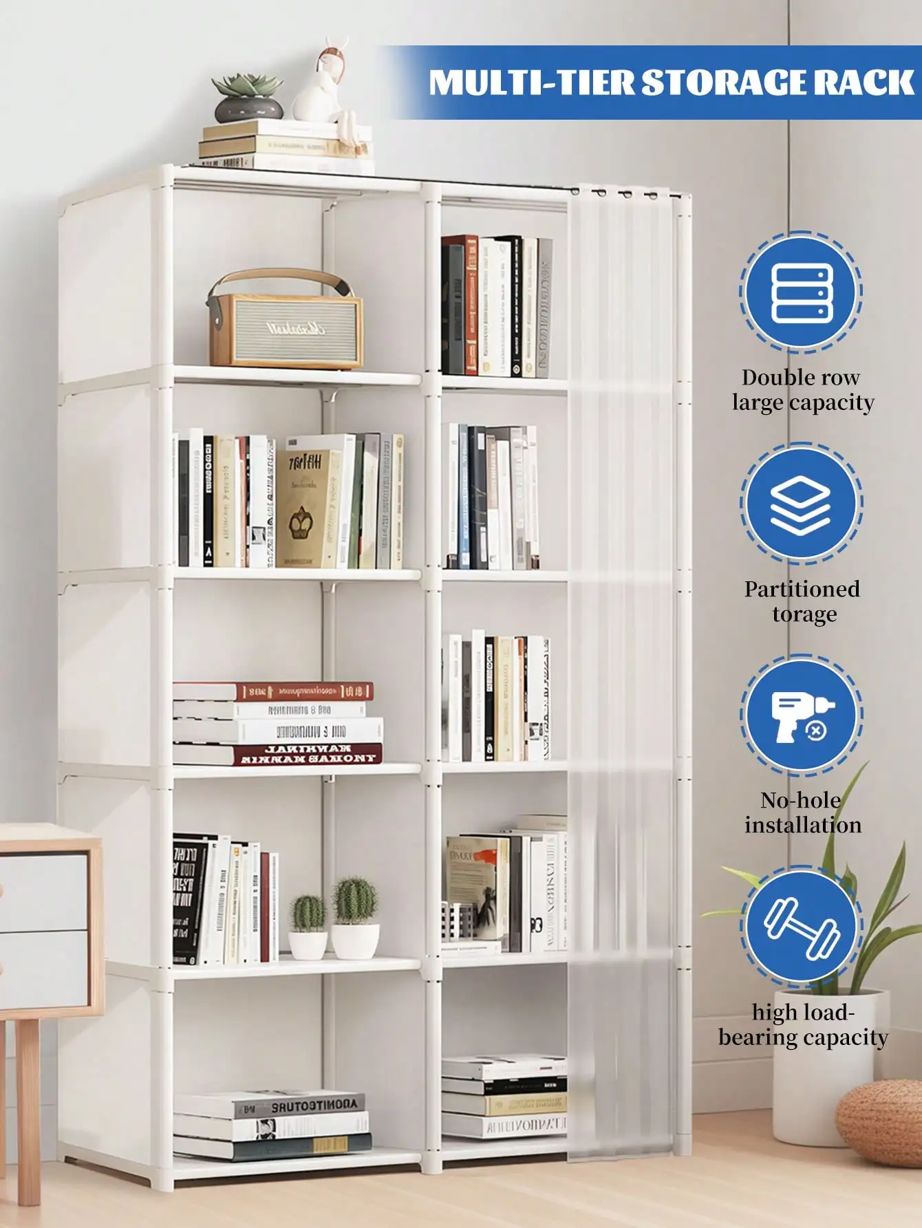 

Легко собрать пылезащитный стеллаж для хранения и шкаф для дома и офиса