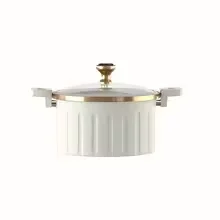 SEWS-Double-Handled Large-Capacity Enamel-Coated Stew Pot, Non-Stick Multifunctional Household Pot