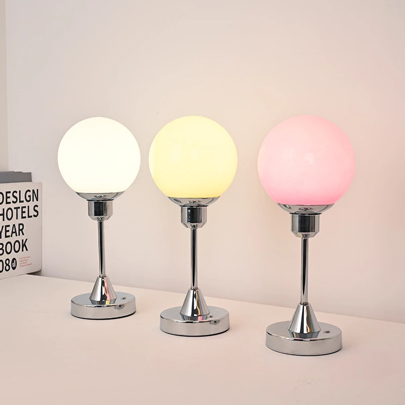 Rechargeable Lollipop Desk Lamp Girl Bedroom Bedside Ambient Lamp Modern Simple And Warm Decorative Desk Lamp