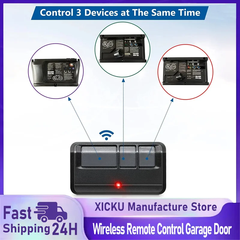 893MAX Wireless Remote Control Garage Door Opener Clip For 893LM 891LM 371LM 971LM 81LM Gate Transmitter Remote Control