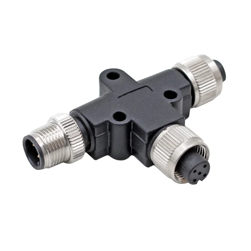 M12 Sensor Connector Waterproof Three-way Pipe Conversion Plug Male Female 4 5 8pin Y Shaped T Type A Code Connectors image 6