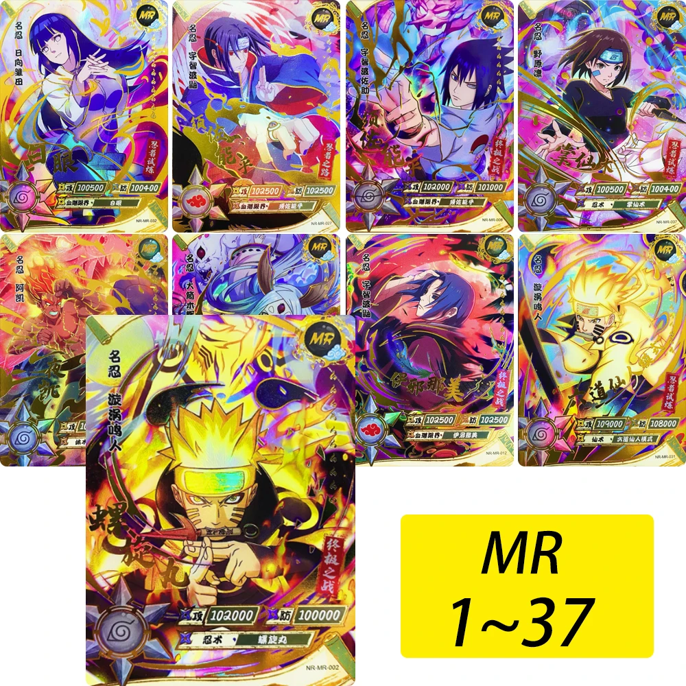 

KAYOU MR CARD 1~37 series NARUTO Uzumaki Naruto Hyuga Hinata rare Collection card Christmas birthday gift Game toys