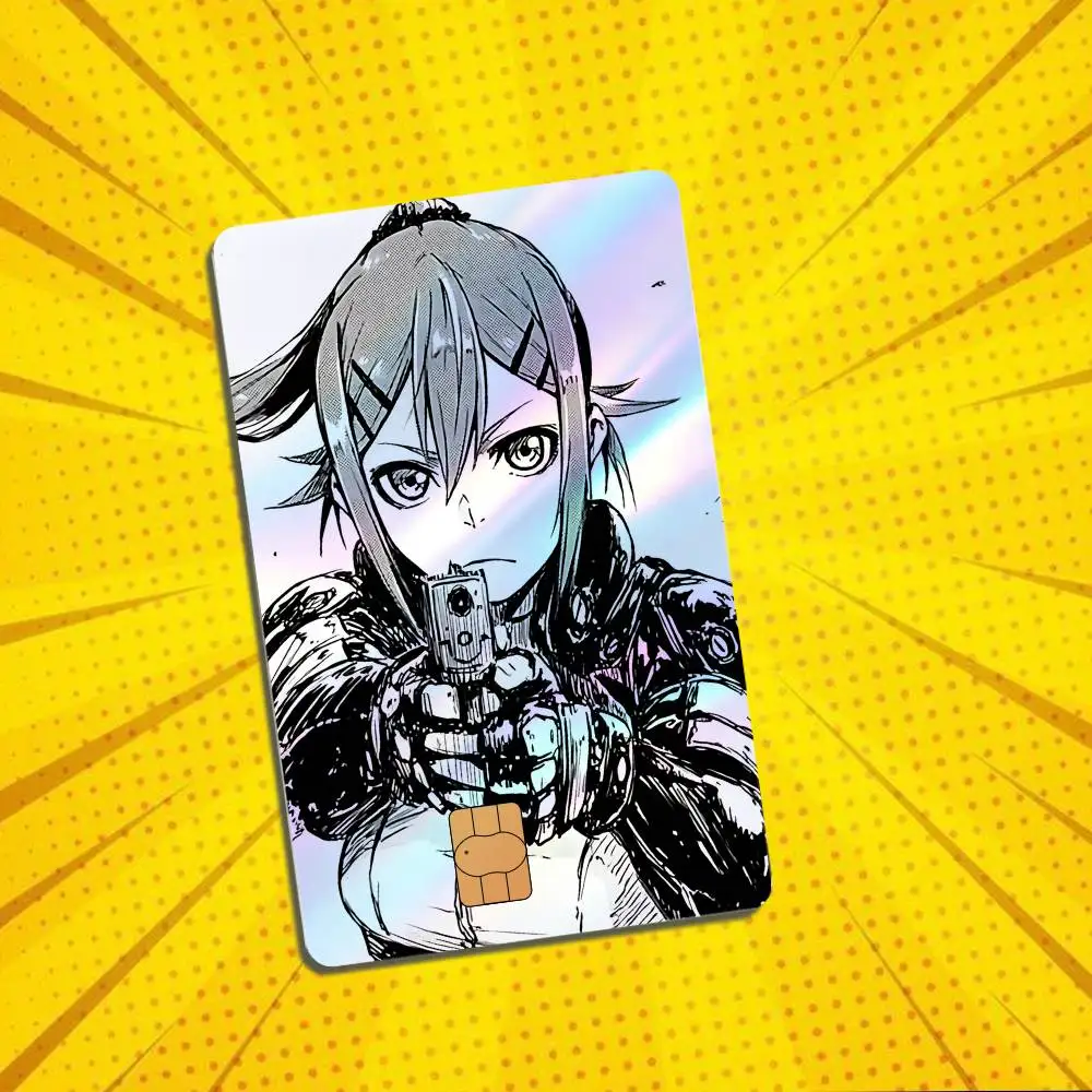 Ninja Agatsuma Jiro Black Torch High Quality Anime Laser PVC Sticker Film Skin Cover For Metro Debit Credit Card  Access Card