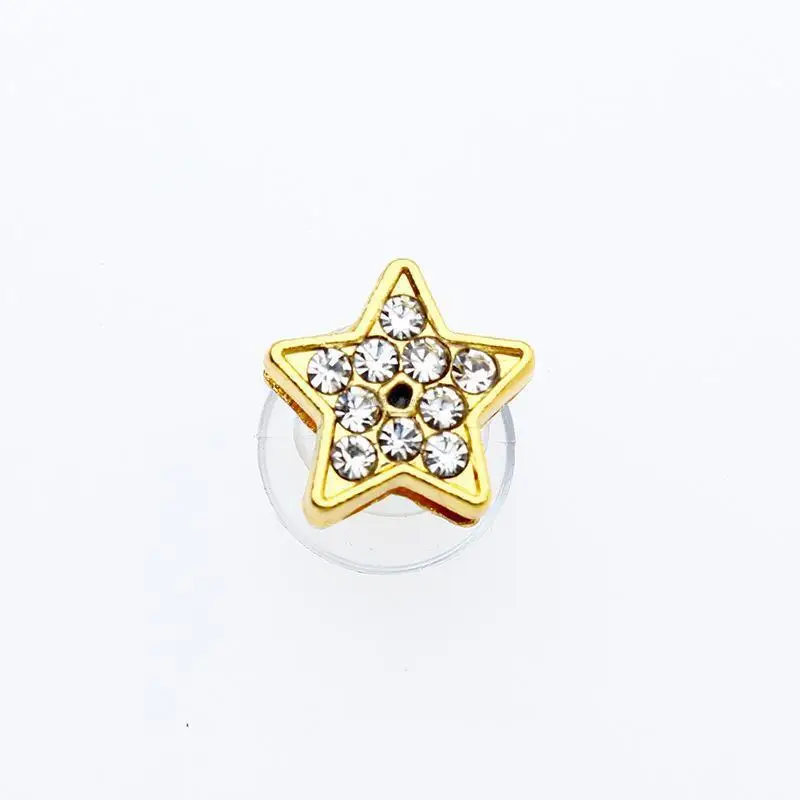 1 Stuks Gouden Letters Metalen Schoen Charmes Kristal Diamant Legering Bedels Schoenen Accessoires Gesp Hoge Kwaliteit Schoenen Decoratie