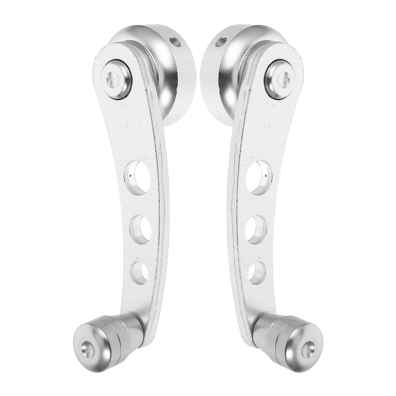 

2 pcs Car Window Crank Handle Aluminum Alloy Silver Color Ergonomic Design Easy Installation Universal Manual Opener Window