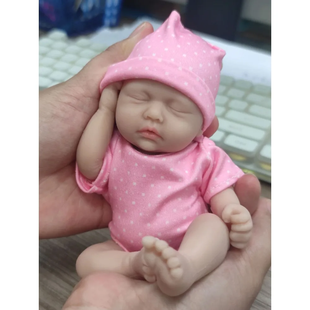 

Reborn Baby Doll 7 inch Silicone Full Body Babies Girl Mini Newborn Baby Dolls Stress Relief For Kids Gifts