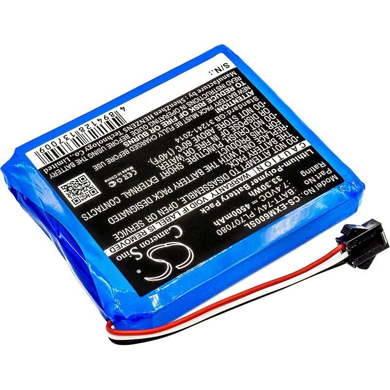 CS Extech Battery for MS6000 Ms6060 Ms6100 Ms6200 MS6000 Oscilloscopes Fits BATT-74V PL707080 Li-Polymer 4500mAh/33.30Wh