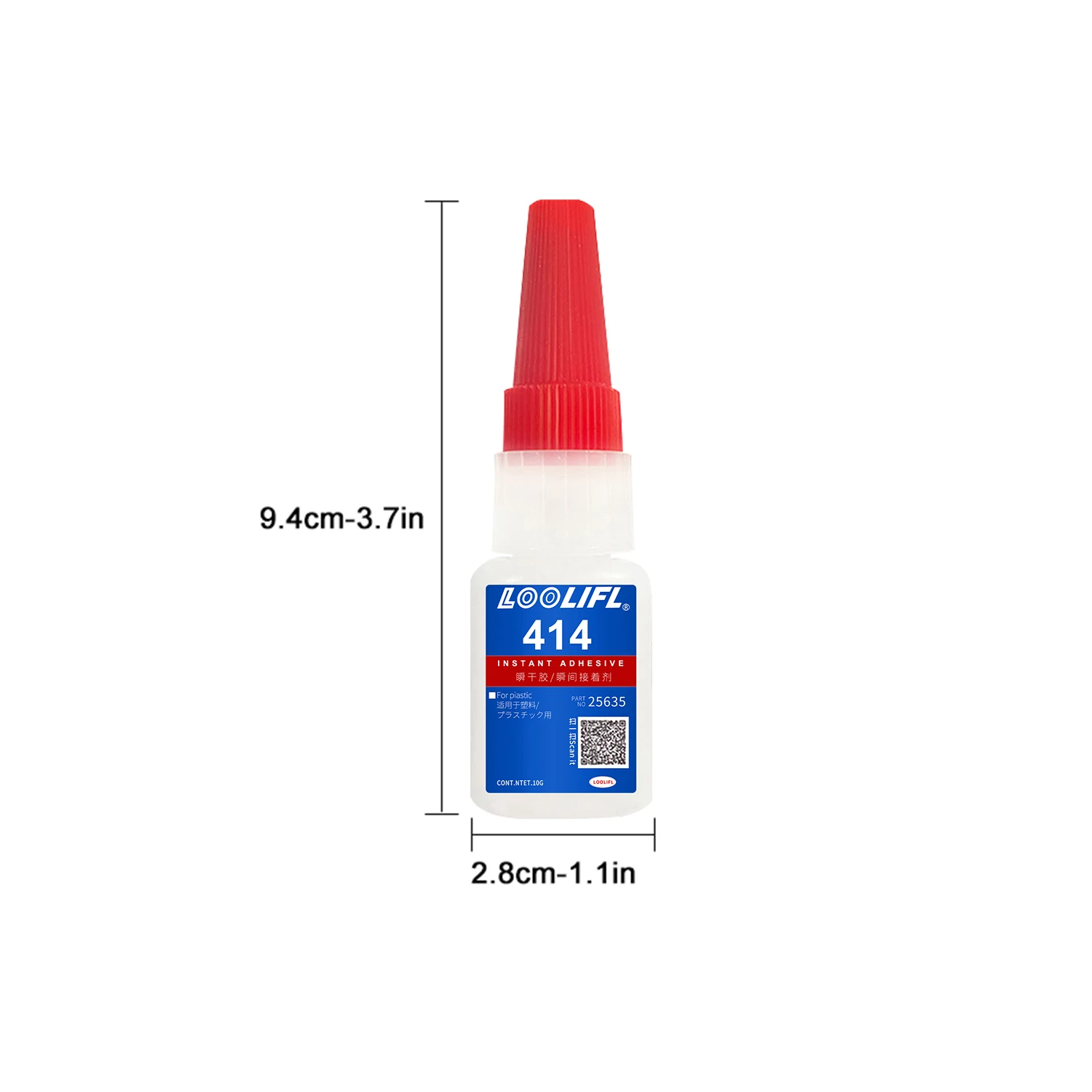 LOOLIFL1-7 Stück 414 Sekundenkleber, sofort trocknender Cyanacrylat-Klebstoff für Leder, Gummi, Holz, Metall, stark haftender Flüssigkleber – Detail 8