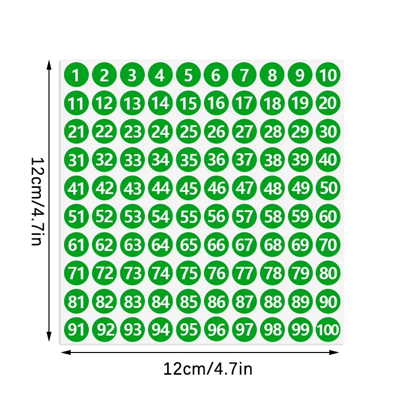 10Sheets 1-100 Clear Number Sticker Label For Nail Polish Color Gel Varnish Marking Numbering Digital Label Manicure Tool