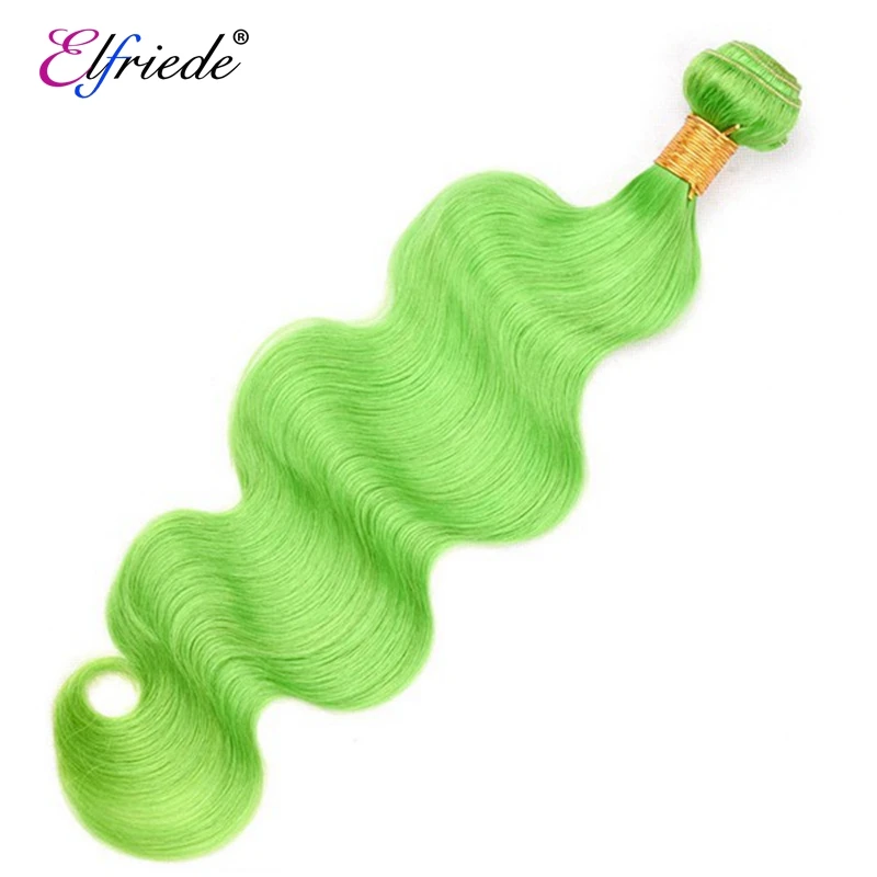 Elfriede # green body wave vor gefärbte haar bündel mit frontal 100% remy menschliches haar weben 3 bündel mit spitze frontal 13x4