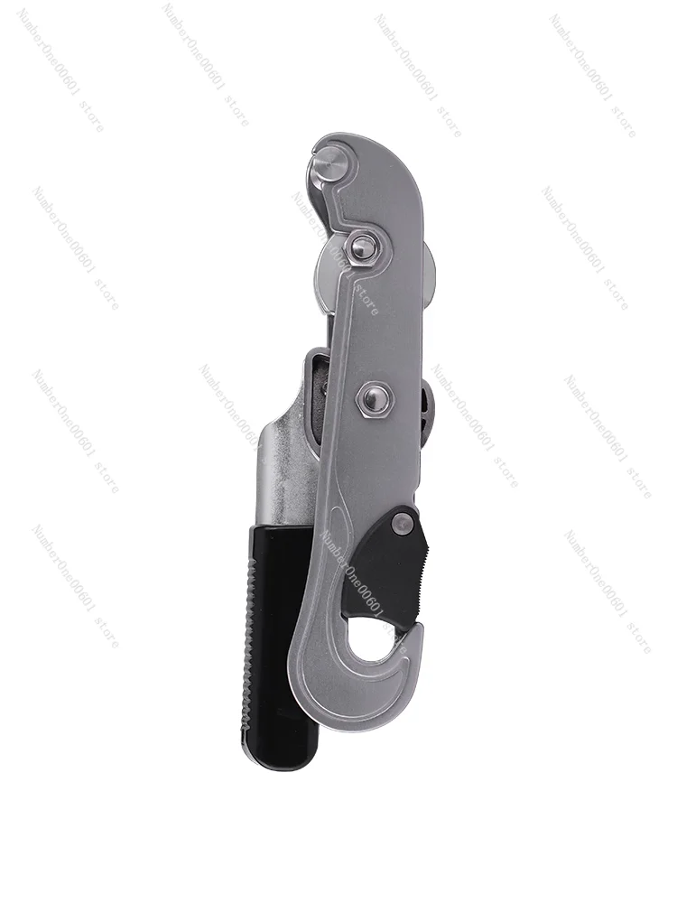 

Aluminum Alloy 9-13mm Rope Diameter Rock Climbing Hand Control Press Descender Side Plate Type Self-locking Slow Descent