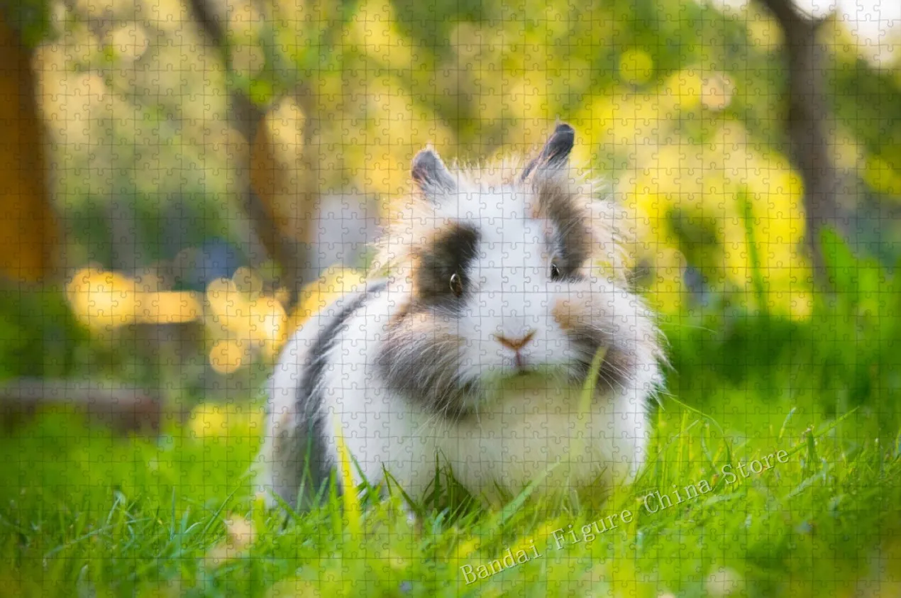 Coelho de estimação bonito 35/300/500/1000 peças quebra-cabeça gato animais paisagem impressão quebra-cabeça família educacional crianças jogo brinquedos presentes