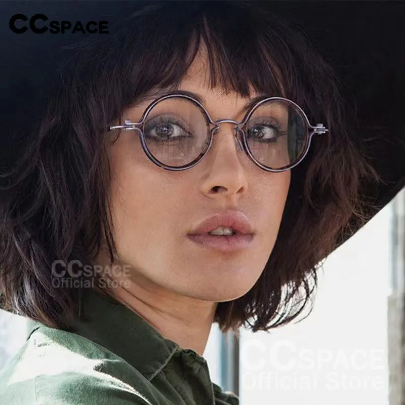 53813 Retro Anti Blue Light Round Optical Metal Glasses Frames Men Women Fashion Computer Eyeglasses