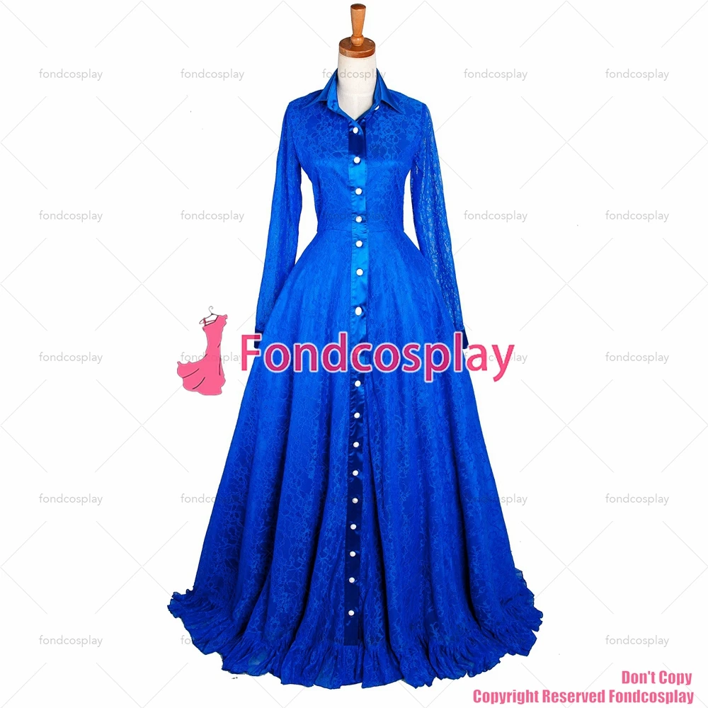 fondcosplay Victorian ROCOCO Gown Ball blue lace dress Gothic Punk cosplay Costume CD/TV[G1432]