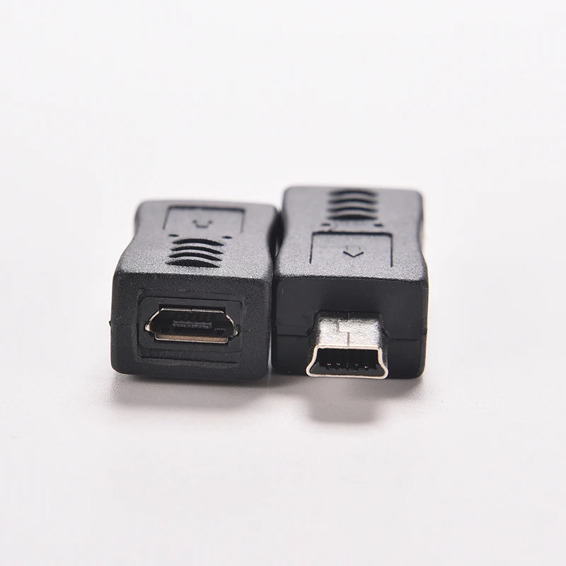 Micro USB żeńskie na Mini USB męskie złącze Adapter konwertera do telefonów komórkowych MP3