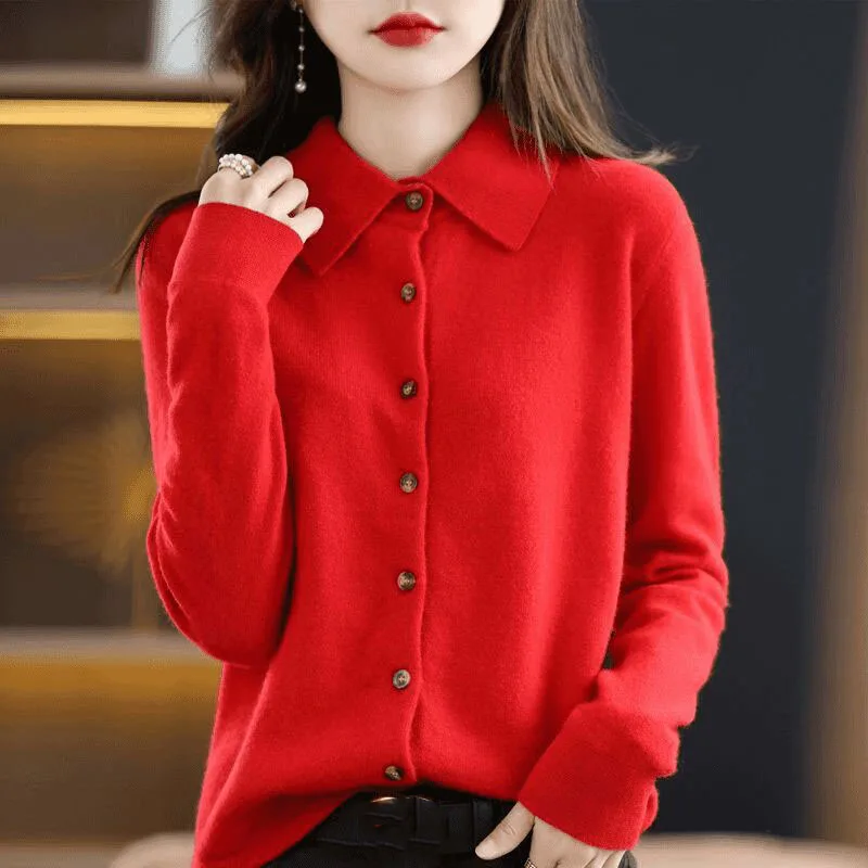 

Новый женский вязаный свитер, кардиган, женский свободный свитер, однотонный, весенне-осенний, вязаная куртка с длинными рукавами